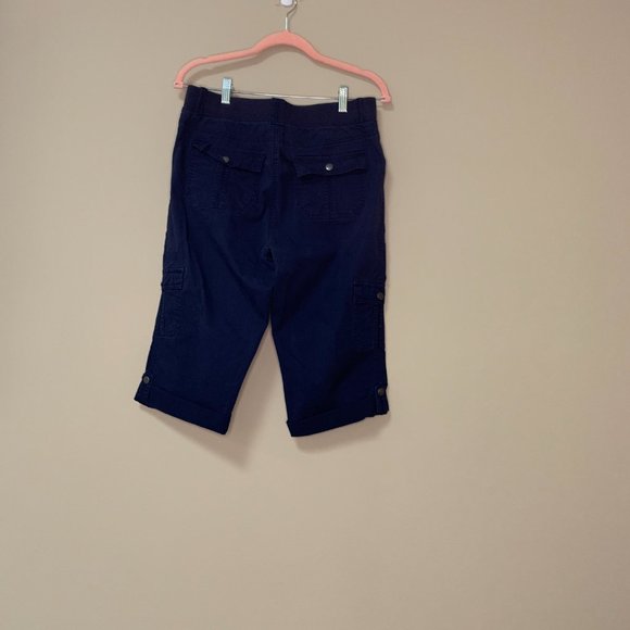 LEE RELAXED FIT BLUE KHAKI CAPRI SIZE 10  #15 - Picture 2 of 2